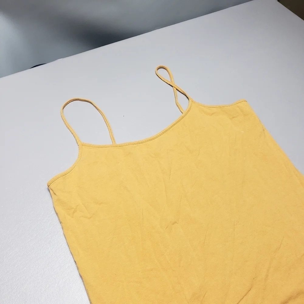 no boundaries mustard yellow spaghetti strap tank top women's size XL
